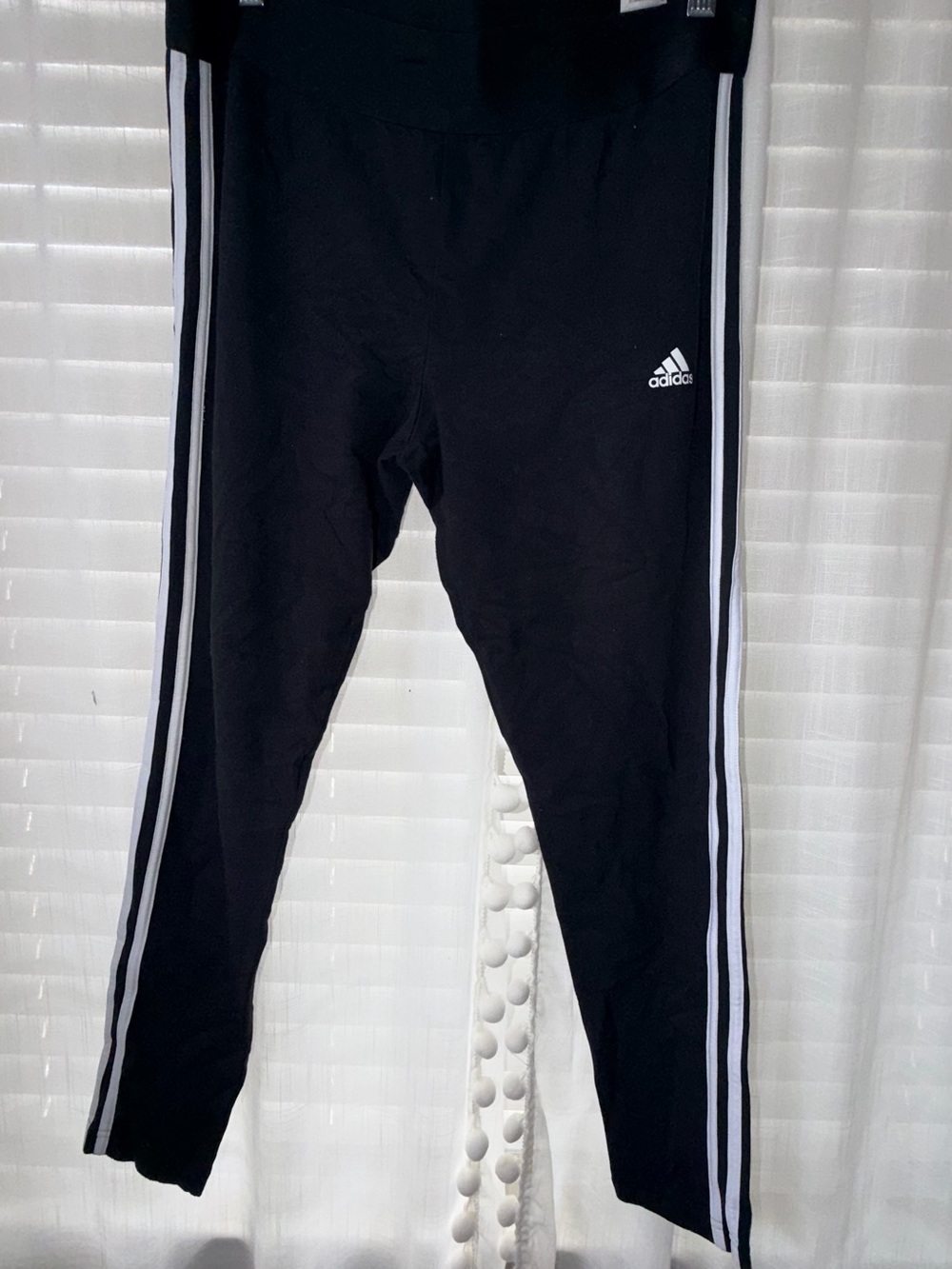 adidas women’s Black Track Leggings with Side Stripes